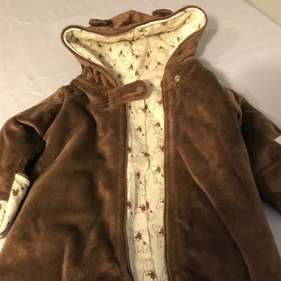 New~Baby Hooded/footed puppy dog jumpsuit 3 month - Picture 2 of 6